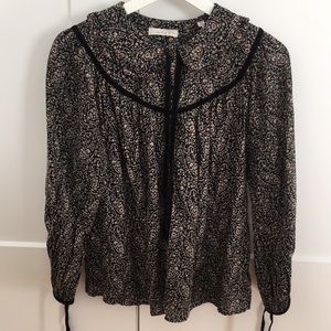 DOEN York Top Black Prairie Paisley XS